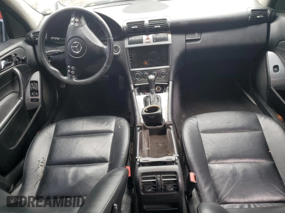 2005 Mercedes-Benz C 230 Kompressor with VIN WDBRF40J45F680204, listed as a Copart auction lot 60809755 with 169,581 mi miles and Salvage title. Bid and sale history available at DreamBid. Image 8.
