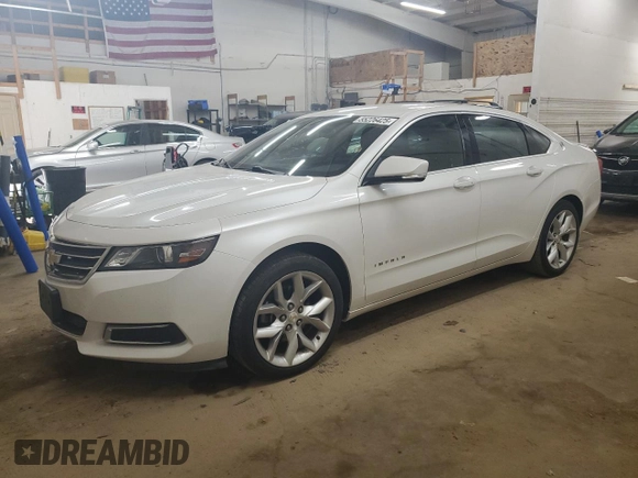 2015 Chevrolet Impala LT with VIN 1G1125S38FU137345, listed as a Copart auction lot 55226425 with 168,257 mi miles and Salvage Title. Bid and sale history available at DreamBid. Image 1.