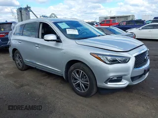 2019 Infiniti QX60 Luxe with VIN 5N1DL0MMXKC554603, listed as a IAAI auction lot 41751072 with 49,654 mi miles and . Bid and sale history available at DreamBid. Image 1.