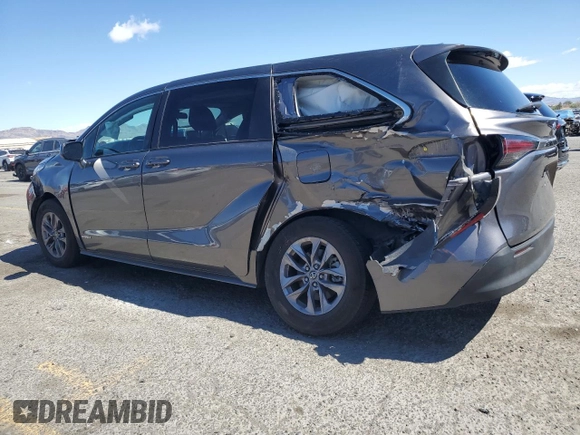 2021 Toyota Sienna LE with VIN 5TDKRKEC5MS042888, listed as a Copart auction lot 49702595 with 109,522 mi miles and Salvage Title. Bid and sale history available at carsss.com. Image 2.