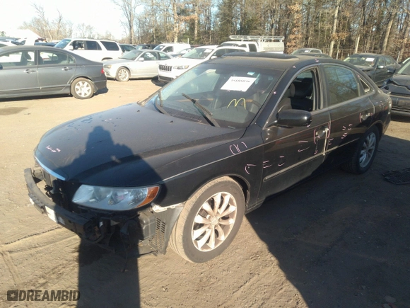 2007 Hyundai Azera SE with VIN KMHFC46F57A155356, listed as a IAAI auction lot 39429413 with 146,313 mi miles. Bid and sale history available at carsss.com. Image 2.
