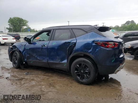 2022 Chevrolet Blazer LT z VIN 3GNKBDRS9NS148718, wystawiony jako Copart lot #55735945 z przebiegiem 21 564 mil mil oraz Szkoda całkowita • Salvage title. Historia ofert i sprzedaży dostępna na DreamBid. Obrazek 2.