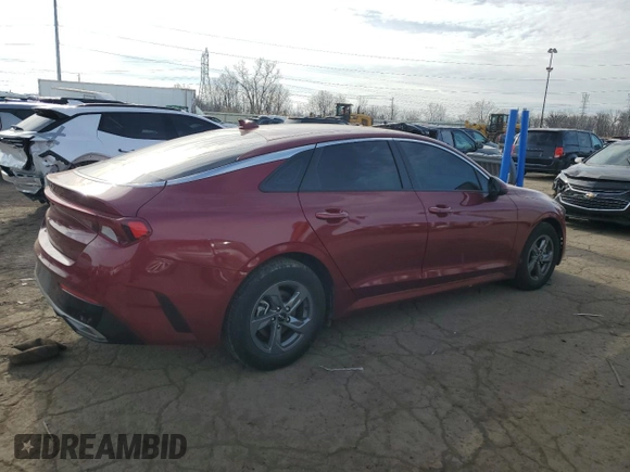 2024 Kia K5 LXS with VIN 5XXG14J2XRG249789, listed as a Copart auction lot 82618724 with 22,730 mi miles and Salvage Title. Bid and sale history available at carsss.com. Image 3.