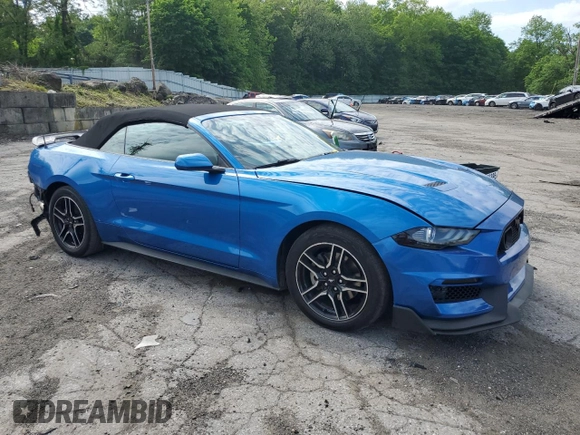 2021 Ford Mustang EcoBoost with VIN 1FATP8UH1M5104857, listed as a Copart auction lot 57152165 with 75,303 mi miles and Salvage title. Bid and sale history available at DreamBid. Image 4.