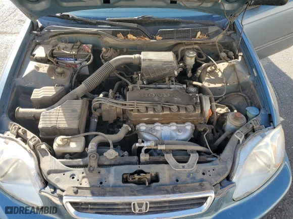 1998 Honda Civic DX with VIN 2HGEJ6624WH621150, listed as a Copart auction lot 73565894 with 104,086 mi miles and Salvage Title. Bid and sale history available at carsss.com. Image 11.