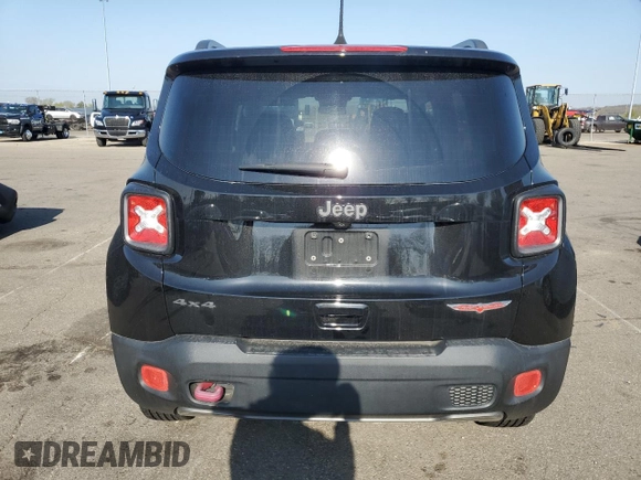 2018 Jeep Renegade Trailhawk with VIN ZACCJBCB8JPH42239, listed as a Copart auction lot 53448085 with 21,221 mi miles and Salvage Title. Bid and sale history available at carsss.com. Image 6.