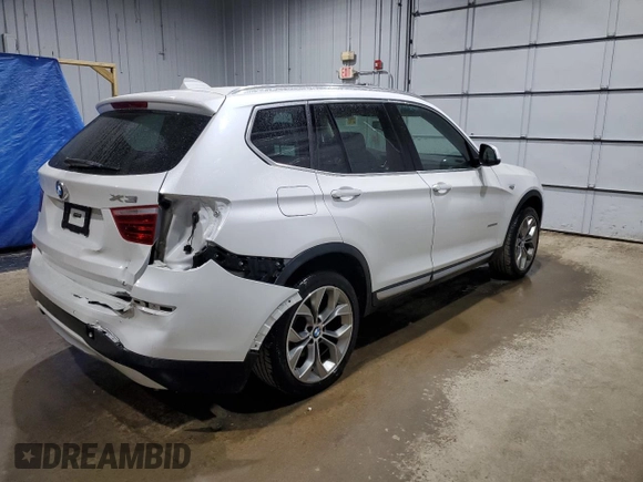 2017 BMW X3 xDrive28i with VIN 5UXWX9C34H0W78776, listed as a Copart auction lot 49159505 with 107,591 mi miles and Salvage Title. Bid and sale history available at DreamBid. Image 3.