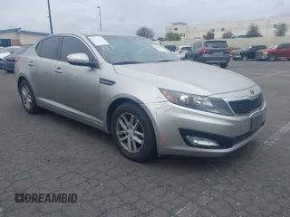 2013 Kia Optima LX with VIN KNAGM4A71D5414691, listed as a IAAI auction lot 41916576 with 245,851 mi miles. Bid and sale history available at carsss.com. Image 1.