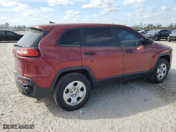 2014 Jeep Cherokee Sport with VIN 1C4PJMAB9EW297440, listed as a Copart auction lot 49485485 with 218,424 mi miles and Clean Title. Bid and sale history available at carsss.com. Image 3.