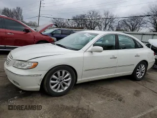 2006 Hyundai Azera SE with VIN KMHFC46F26A100300, listed as a Copart auction lot 47124655 with 188,013 mi miles and Salvage title. Bid and sale history available at DreamBid. Image 1.