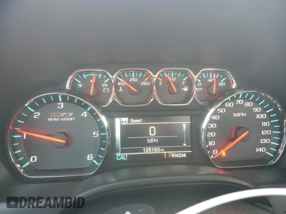 2016 Chevrolet Silverado 1500 LTZ with VIN 3GCUKSECXGG382568, listed as a Copart auction lot 53109335 with 125,163 mi miles and Clean Title. Bid and sale history available at DreamBid. Image 9.