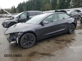 2024 Tesla Model 3 with VIN 5YJ3E1EA4RF730871, listed as a Copart auction lot 49066165 with 9,030 mi miles and Salvage Title. Bid and sale history available at carsss.com. Image 1.