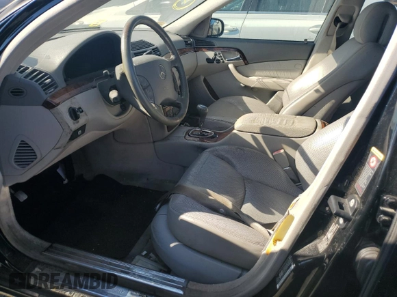 2003 Mercedes-Benz S-Class 5.0L with VIN WDBNG75J33A317473, listed as a Copart auction lot 76307394 with 6,637 mi miles and Clean Title. Bid and sale history available at carsss.com. Image 7.