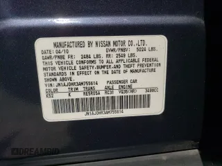 2010 Infiniti EX Journey z VIN JN1AJ0HR3AM755614, wystawiony jako Copart lot #60746375 z przebiegiem 137 318 mil mil oraz Szkoda całkowita • Salvage title. Historia ofert i sprzedaży dostępna na DreamBid. Obrazek 12.