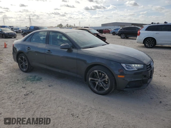 2019 Audi A4 Premium with VIN WAUGMAF46KN018153, listed as a Copart auction lot 49652305 with 80,307 mi miles and Salvage title. Bid and sale history available at DreamBid. Image 4.