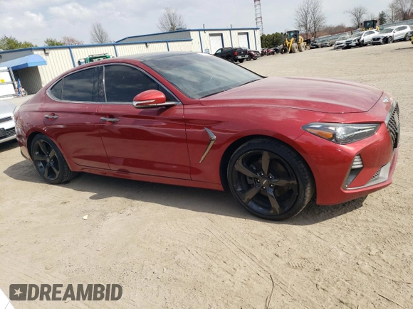 2019 Genesis G70 Advanced z VIN KMTG44LAXKU027461, wystawiony jako Copart lot #48958295 z przebiegiem 45 702 mil mil oraz Szkoda całkowita • Salvage title. Historia ofert i sprzedaży dostępna na DreamBid. Obrazek 4.