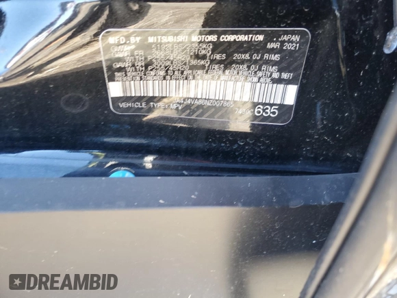 2022 Mitsubishi Outlander SEL z VIN JA4J4VA86NZ007865, wystawiony jako Copart lot #48205825 z przebiegiem Nie podano mil oraz Szkoda całkowita • Salvage title. Historia ofert i sprzedaży dostępna na DreamBid. Obrazek 14.