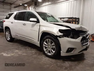 2019 Chevrolet Traverse High Country with VIN 1GNEVJKW1KJ125799, listed as a IAAI auction lot 42582557 with 93,961 mi miles and . Bid and sale history available at DreamBid. Image 1.