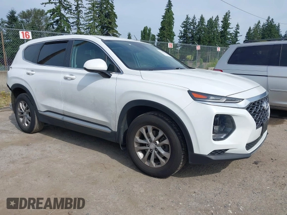 2020 Hyundai Santa Fe SE with VIN 5NMS23AD1LH192085, listed as a IAAI auction lot 42455451 with 50,517 mi miles and . Bid and sale history available at DreamBid. Image 1.