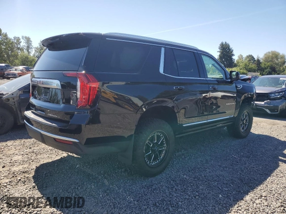 2023 GMC Yukon Denali with VIN 1GKS2DKT9PR158736, listed as a Copart auction lot 69765034 with 22,042 mi miles and Salvage Title. Bid and sale history available at carsss.com. Image 3.