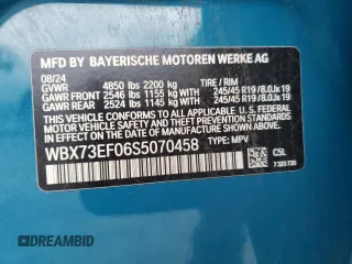 2025 BMW X1 xDrive28i z VIN WBX73EF06S5070458, wystawiony jako Copart lot #59026785 z przebiegiem Nie podano mil oraz Szkoda całkowita • Salvage title. Historia ofert i sprzedaży dostępna na DreamBid. Obrazek 13.