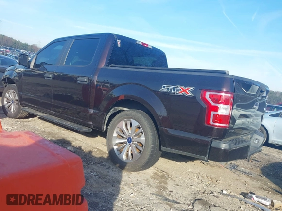2018 Ford F-150 XL with VIN 1FTEW1C50JFA26307, listed as a IAAI auction lot 41091268 with 129,012 mi miles and . Bid and sale history available at DreamBid. Image 3.