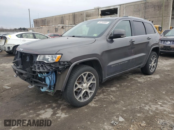 2018 Jeep Grand Cherokee Sterling Edition with VIN 1C4RJFBG6JC347432, listed as a Copart auction lot 46753085 with 61,331 mi miles and Salvage Title. Bid and sale history available at carsss.com. Image 1.