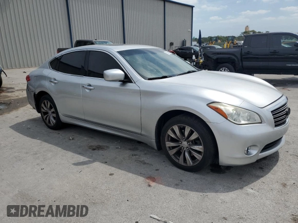 2012 Infiniti M37 with VIN JN1BY1ARXCM396491, listed as a Copart auction lot 53595085 with 178,417 mi miles and Salvage Title. Bid and sale history available at carsss.com. Image 4.
