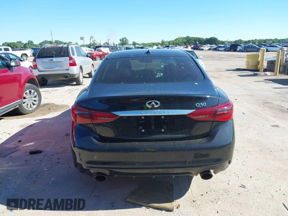 2018 Infiniti Q50 Luxe with VIN JN1EV7AP1JM351430, listed as a IAAI auction lot 42209857 with 119,531 mi miles and . Bid and sale history available at carsss.com. Image 16.