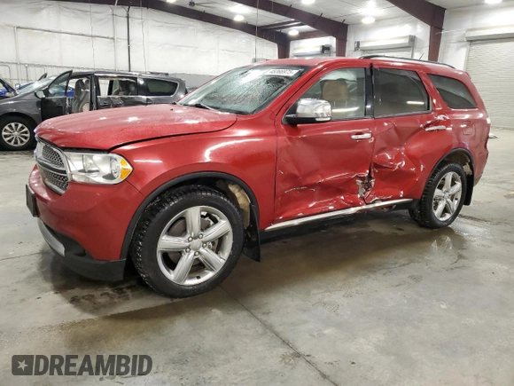 2011 Dodge Durango Citadel with VIN 1D4RE5GGXBC599342, listed as a Copart auction lot 45366975 with 191,455 mi miles and Salvage Title. Bid and sale history available at carsss.com. Image 1.