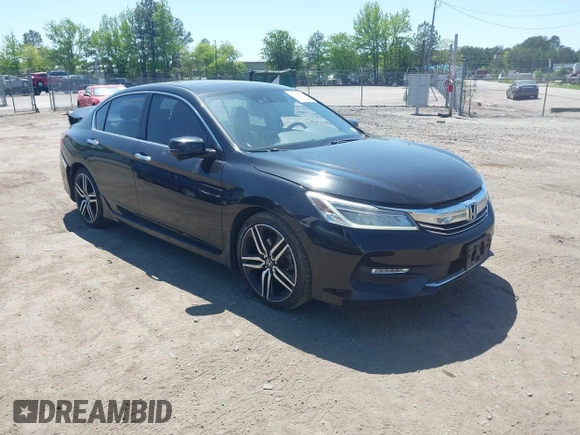 2016 Honda Accord Touring with VIN 1HGCR3F93GA036152, listed as a IAAI auction lot 42134354 with 233,311 mi miles and . Bid and sale history available at DreamBid. Image 1.