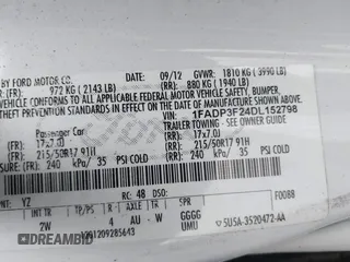 2013 Ford Focus SE with VIN 1FADP3F24DL152798, listed as a IAAI auction lot 42173023 with 133,411 mi miles and . Bid and sale history available at carsss.com. Image 9.