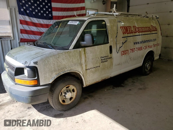 2011 Chevrolet Express Cargo z VIN 1GCZGTCG9B1186826, wystawiony jako Copart lot #82085794 z przebiegiem 202 697 mil mil oraz Nie do naprawy • Non repairable. Historia ofert i sprzedaży dostępna na DreamBid. Obrazek 1.