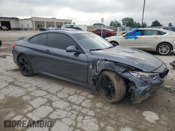 2016 BMW M4 with VIN WBS3R9C56GK335723, listed as a Copart auction lot 57647274 with 164,379 mi miles and Salvage Title. Bid and sale history available at carsss.com. Image 4.