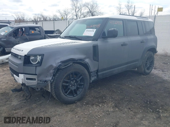 2022 Land Rover Defender S with VIN SALEJERX0N2075186, listed as a IAAI auction lot 41626458 with 79,500 mi miles and . Bid and sale history available at DreamBid. Image 2.