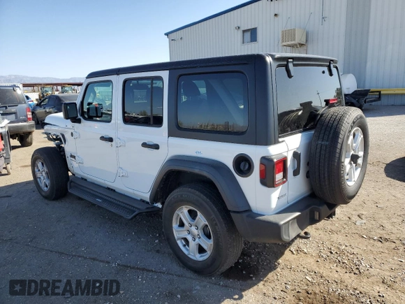 2023 Jeep Wrangler Sport S with VIN 1C4HJXDNXPW596370, listed as a Copart auction lot 48367785 with 37,325 mi miles and Salvage Title. Bid and sale history available at DreamBid. Image 2.