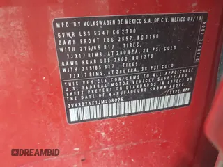 2018 Volkswagen Tiguan SEL z VIN 3VV3B7AX1JM208075, wystawiony jako IAAI lot #42651678 z przebiegiem Nie podano mil oraz . Historia ofert i sprzedaży dostępna na DreamBid. Obrazek 9.