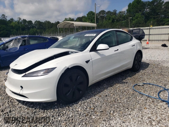 2025 Tesla Model 3 Long Range with VIN 5YJ3E1EA3SF889774, listed as a Copart auction lot 57493425 with 5,167 mi miles and Salvage title. Bid and sale history available at DreamBid. Image 1.