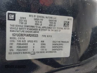 2010 Cadillac Escalade Luxury z VIN 1GYUCBEF6AR266325, wystawiony jako IAAI lot #42138908 z przebiegiem 151 110 mil mil oraz . Historia ofert i sprzedaży dostępna na DreamBid. Obrazek 9.