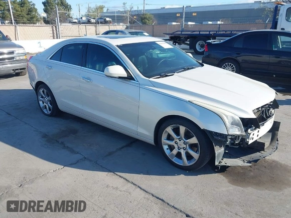2014 Cadillac ATS Luxury RWD with VIN 1G6AB5RX7E0184424, listed as a IAAI auction lot 41891908 with 132,658 mi miles. Bid and sale history available at carsss.com. Image 1.