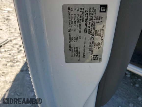 2013 Chevrolet Express Passenger 1LT z VIN 1GAZGYFG5D1190358, wystawiony jako Copart lot #75496574 z przebiegiem 114 340 mil mil oraz Szkoda całkowita • Salvage title. Historia ofert i sprzedaży dostępna na DreamBid. Obrazek 14.