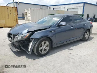 2015 Kia Optima LX z VIN KNAGM4A78F5608329, wystawiony jako Copart lot #58545615 z przebiegiem 169 250 mil mil oraz Szkoda całkowita • Salvage title. Historia ofert i sprzedaży dostępna na DreamBid. Obrazek 1.