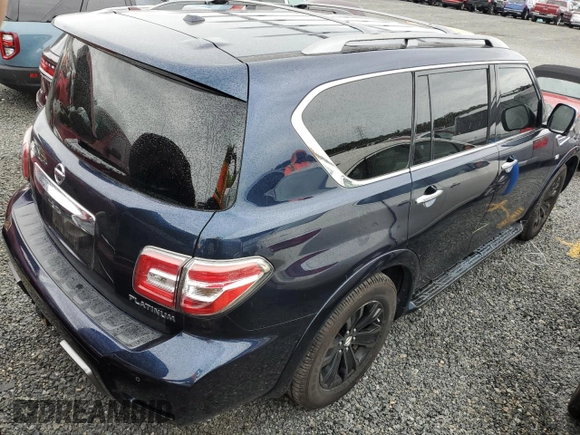 2020 Nissan Armada Platinum with VIN JN8AY2NF8L9360207, listed as a Copart auction lot 73883104 with Not Provided miles and Non Repairable. Bid and sale history available at carsss.com. Image 3.