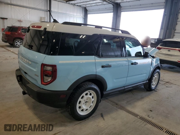 2024 Ford Bronco Sport Heritage с VIN 3FMCR9G69RRE94031, выставлен на аукционе Copart как лот 53973825 с пробегом 8 628 миль миль и Списание • Salvage title. История ставок и продаж доступна на DreamBid. Изображение 3.