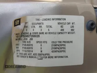 2002 Chevrolet Cavalier LS with VIN 1G1JF524827266028, listed as a IAAI auction lot 42655907 with Not provided miles and . Bid and sale history available at DreamBid. Image 9.