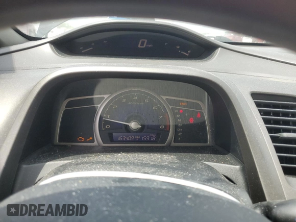 2008 Honda Civic LX with VIN 2HGFA16528H355518, listed as a Copart auction lot 58715425 with 163,409 mi miles and Salvage title. Bid and sale history available at DreamBid. Image 9.