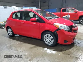 2013 Toyota Yaris L with VIN JTDKTUD36DD572006, listed as a Copart auction lot 89065915 with 75,390 mi miles and Salvage Title. Bid and sale history available at DreamBid. Image 4.