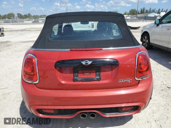 2016 MINI Convertible S with VIN WMWWG9C51G3A92388, listed as a Copart auction lot 43527125 with 144,454 mi miles and Salvage Title. Bid and sale history available at DreamBid. Image 6.