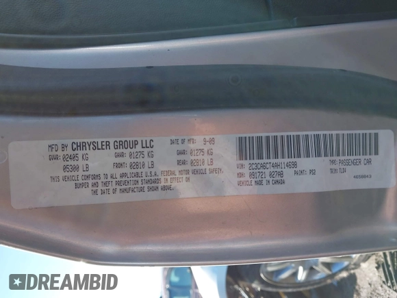 2010 Chrysler 300 C Hemi with VIN 2C3CA6CT4AH114698, listed as a IAAI auction lot 42050947 with 130,269 mi miles and . Bid and sale history available at carsss.com. Image 9.