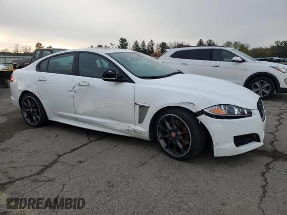 2015 Jaguar XF V6 Portfolio with VIN SAJWJ0FF3F8U56153, listed as a Copart auction lot 52743155 with 61,569 mi miles and Salvage Title. Bid and sale history available at carsss.com. Image 4.